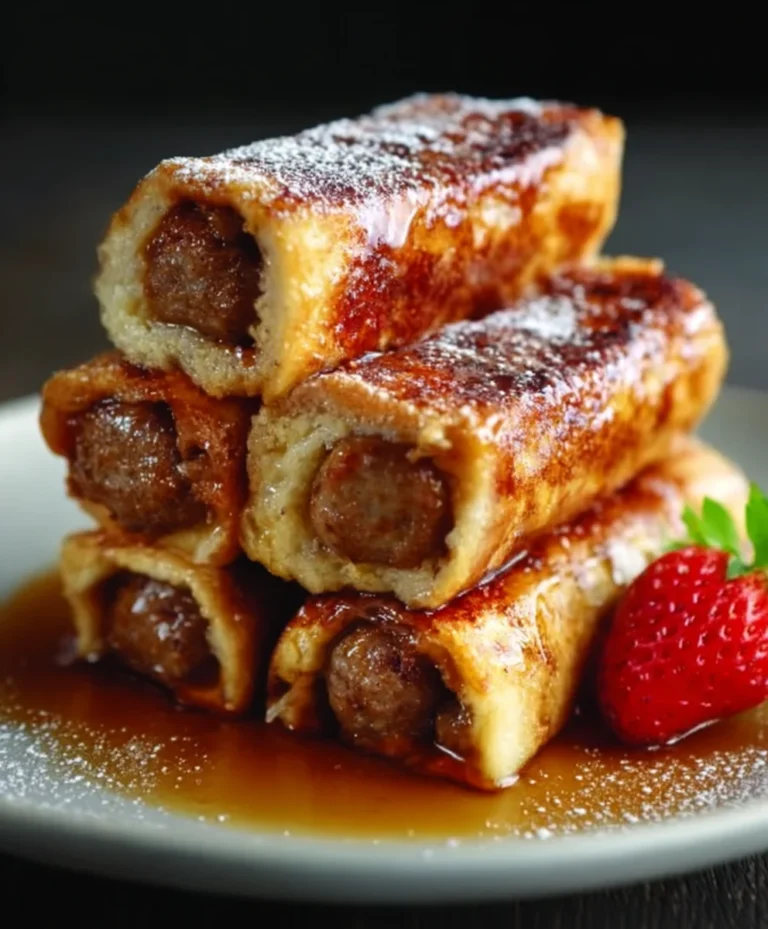 Beef Sausage French Toast Roll-Ups-Easy Recipe