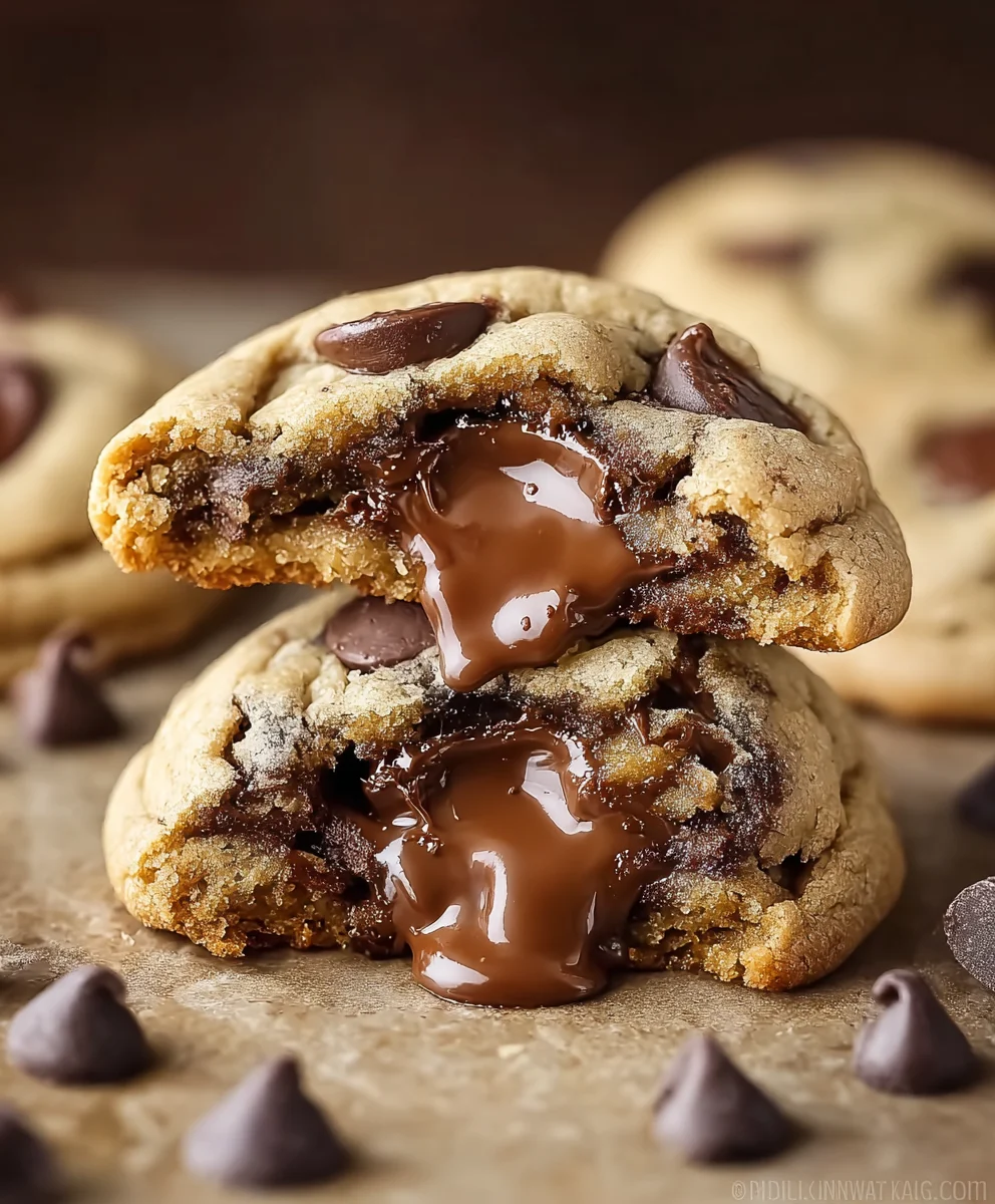 Best Stuffed Chocolate Chip Cookies - Gooey & Delicious