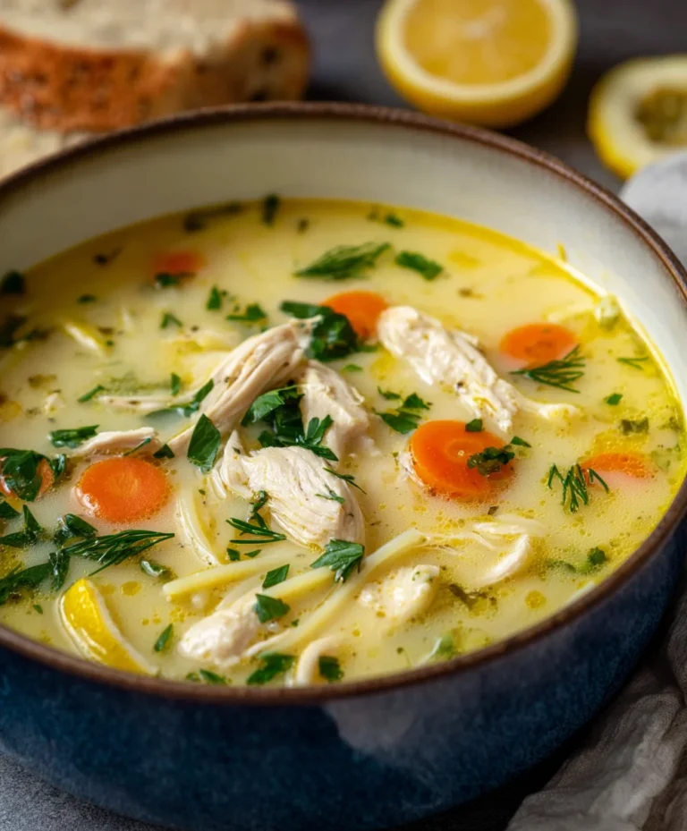 Authentic Greek Lemon Chicken Soup Recipe