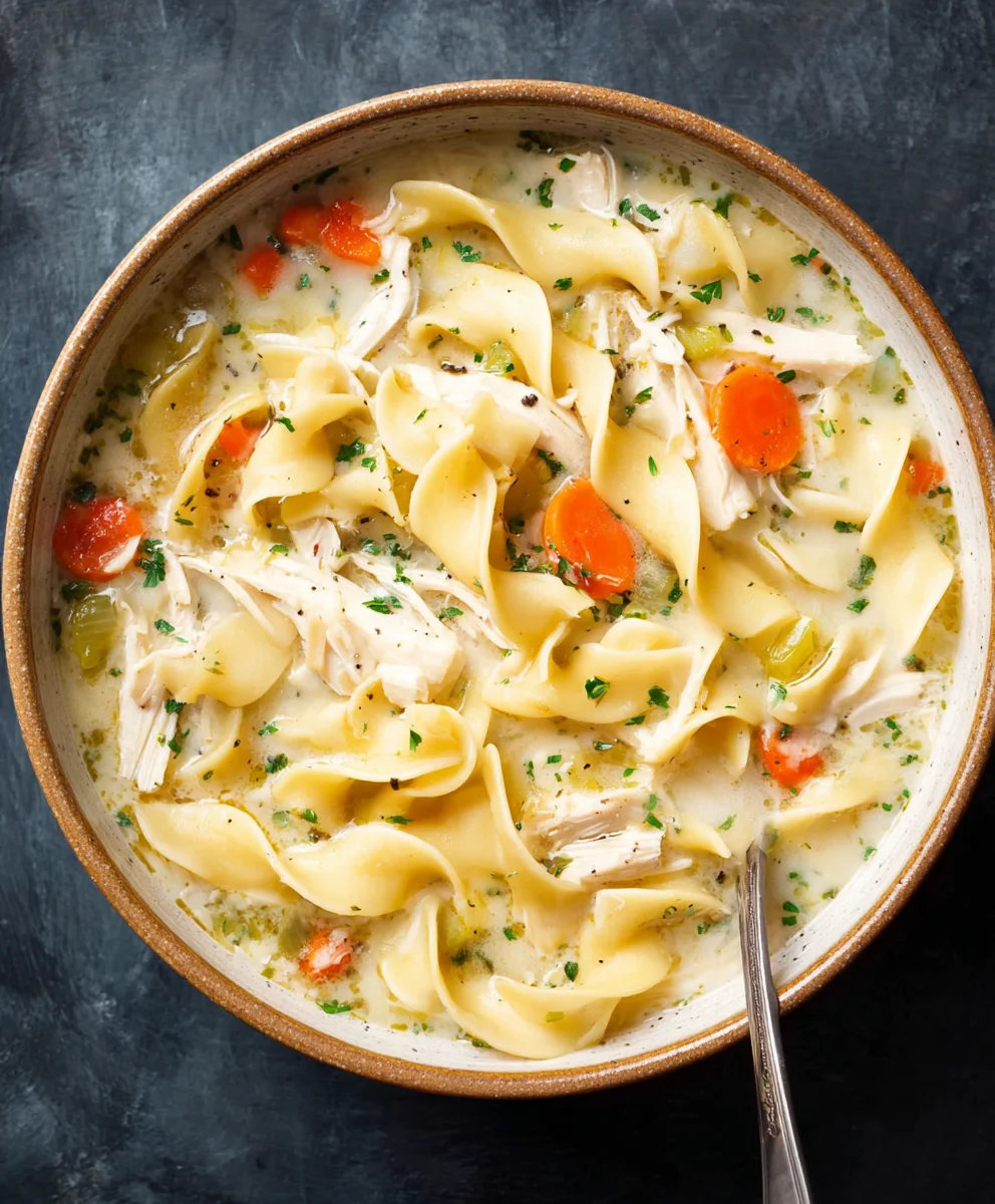 Creamy Chicken Noodle Soup - Comfort Food Classic