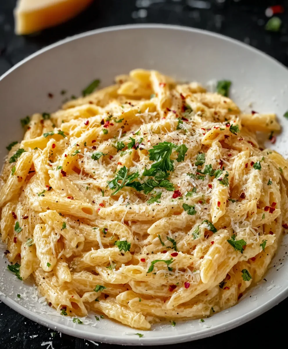One Pot Creamy Garlic Pasta - Quick Easy Meal