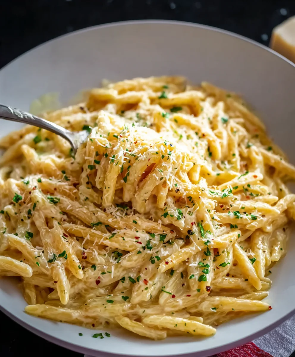 One Pot Creamy Garlic Pasta - Quick & Easy