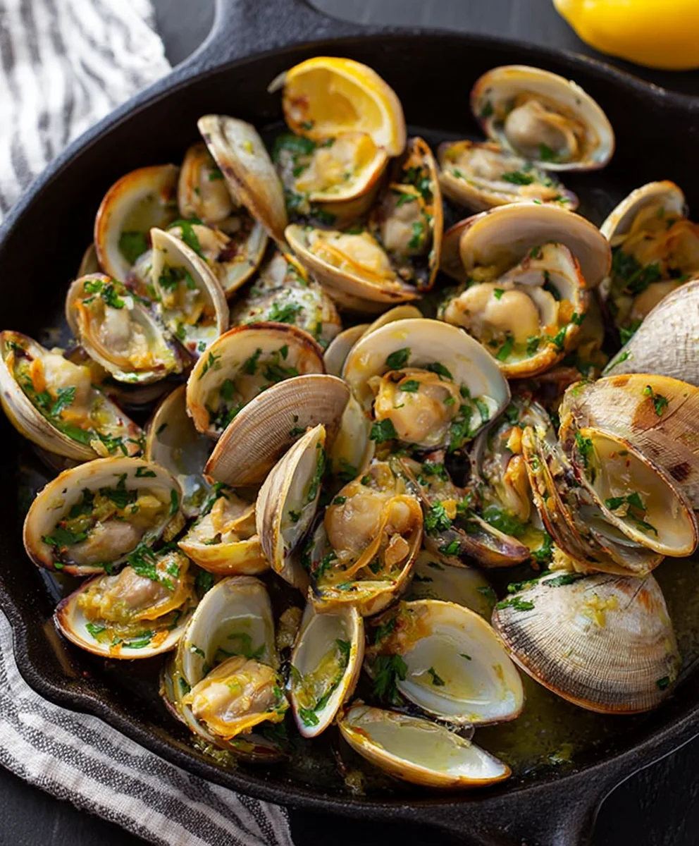Garlic Butter Sautéed Clams Easy Recipe