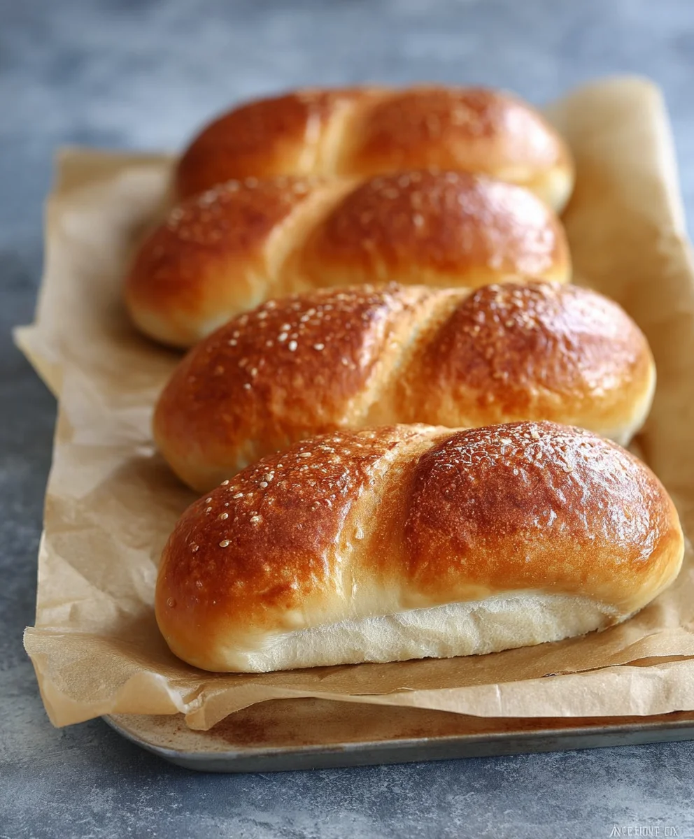 Easy No-Knead Sandwich Rolls - Hour Bake