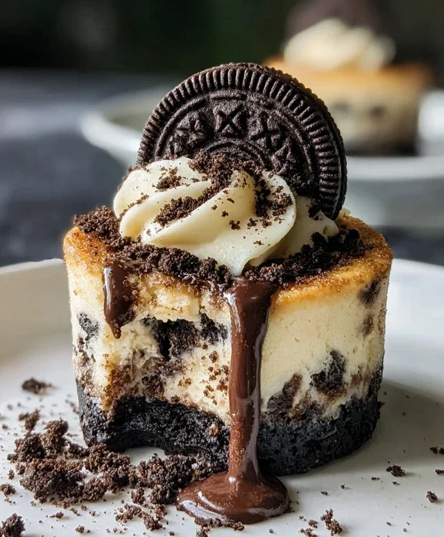 Oreo Overload Stuffed Mini Cheesecake