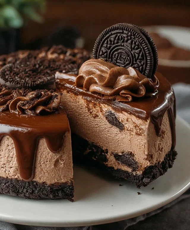 No Bake Oreo Nutella Cheesecake