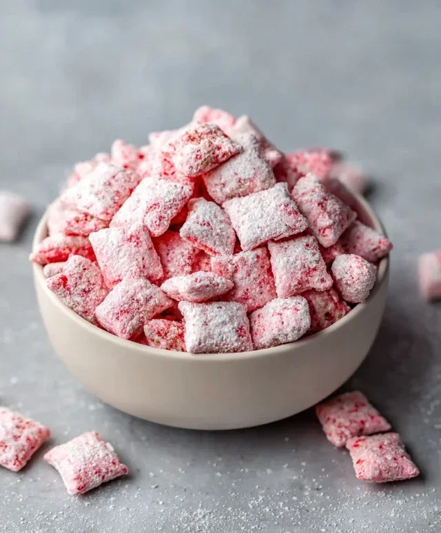 Easy Strawberry Shortcake Puppy Chow