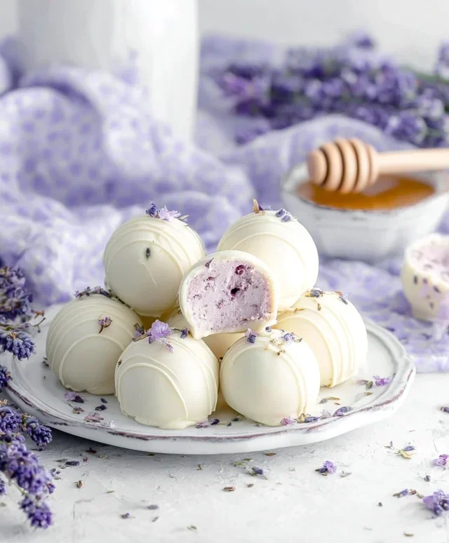 Honey Lavender White Chocolate Truffles