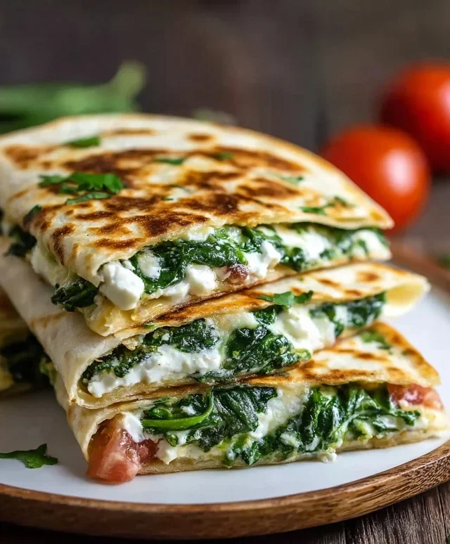 Spinach and Feta Quesadillas