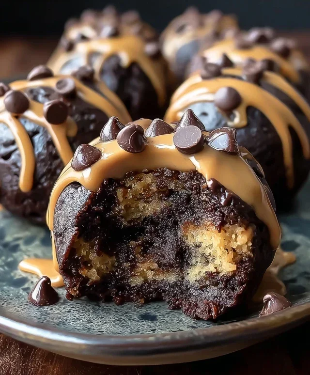 Chocolate Chip Cookie Dough Brownie Bombs