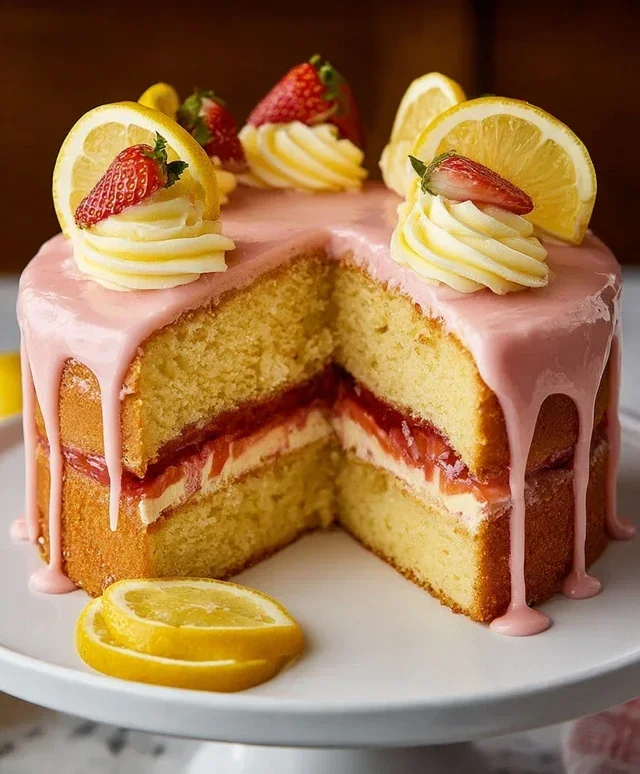 Strawberry Lemonade Cake