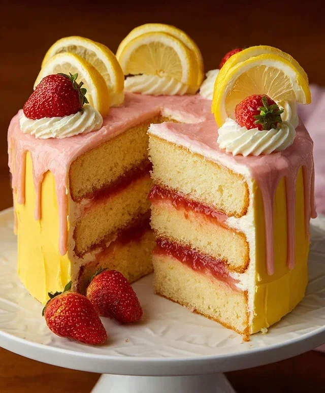 Strawberry Lemonade Cake