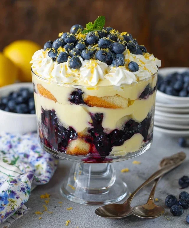 Easy Lemon Blueberry Trifle Recipe