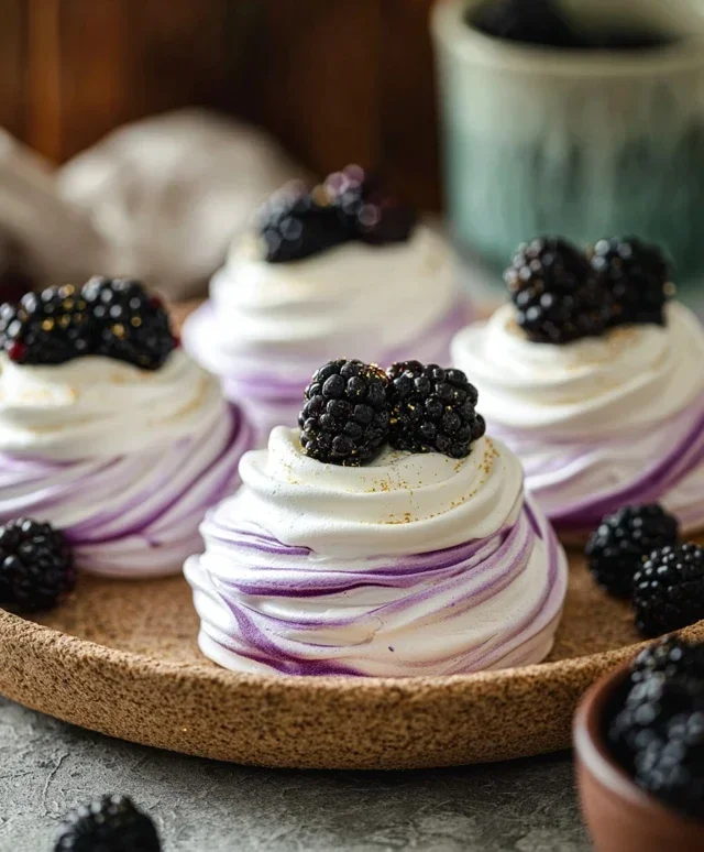 Blackberry Pavlovas