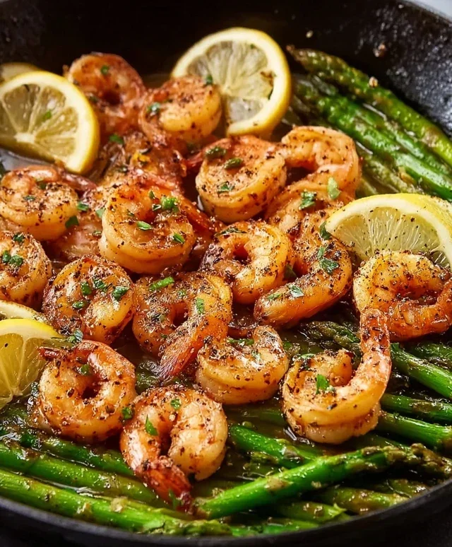 Lemon Garlic Shrimp and Asparagus (20-Minutes)
