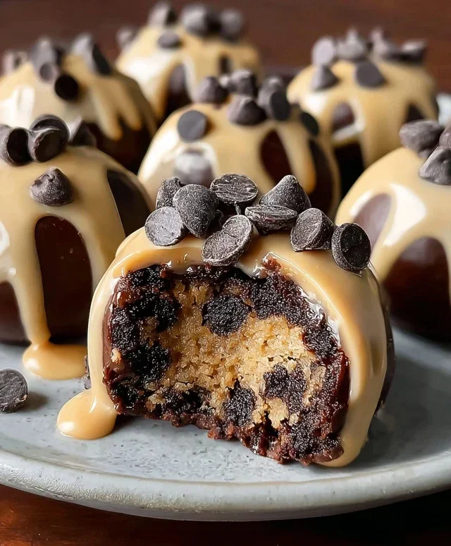 Chocolate Chip Cookie Dough Brownie Bombs