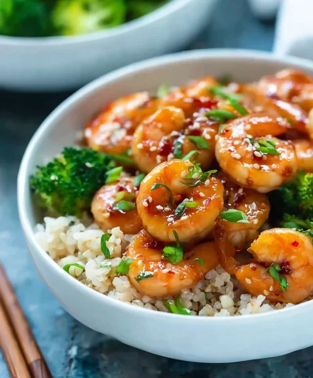 Honey Garlic Shrimp Bowls