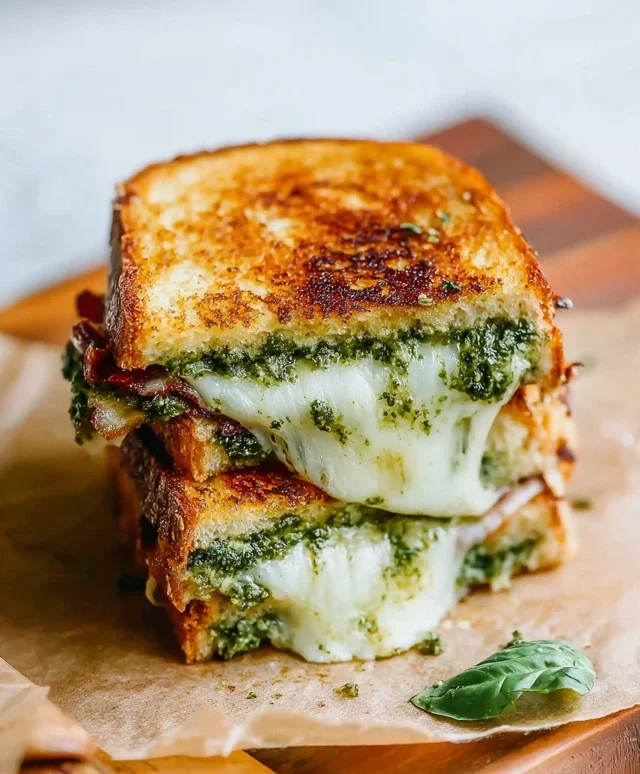 Sourdough Pesto Grilled Cheese