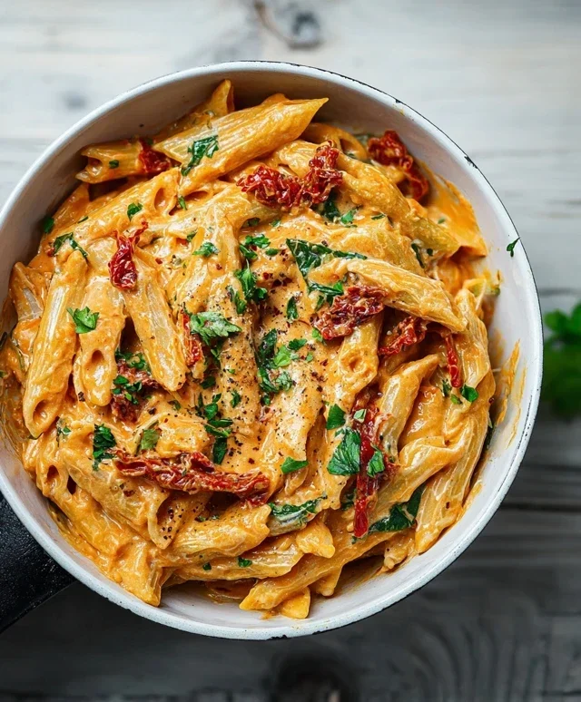 Vegan Creamy Sun Dried Tomato Pasta Recipe