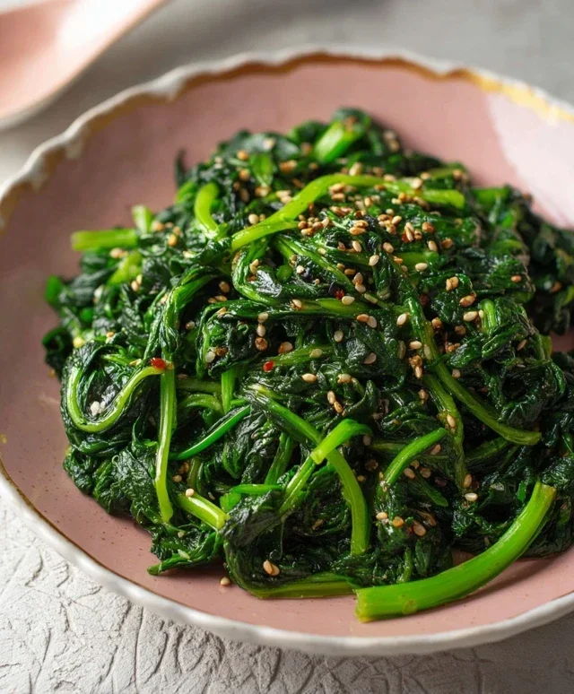 Korean Spinach Side Dish (Sigeumchi Namul)