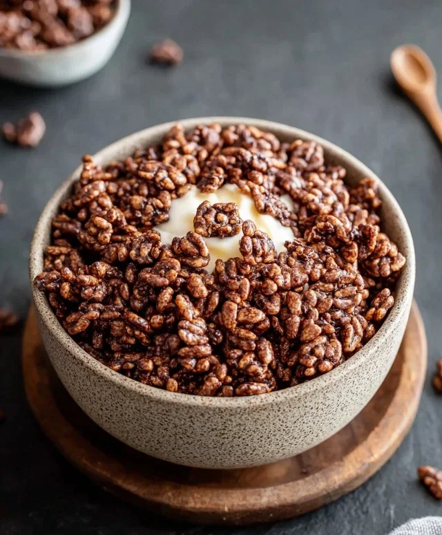 Healthy Crispy Chocolate Puffed Rice Cereal