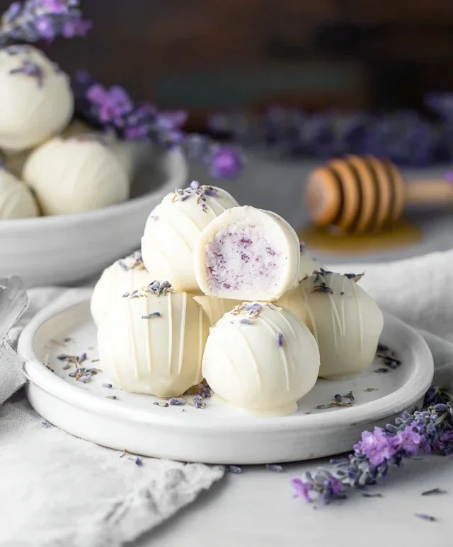 Honey Lavender White Chocolate Truffles