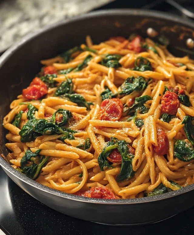 One-Pot Spinach Tomato Pasta