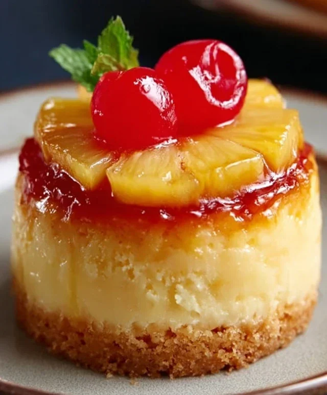 Mini Pineapple Upside-Down Cheesecakes