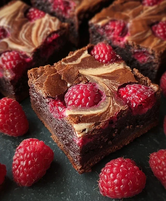 Raspberry Swirl Brownies