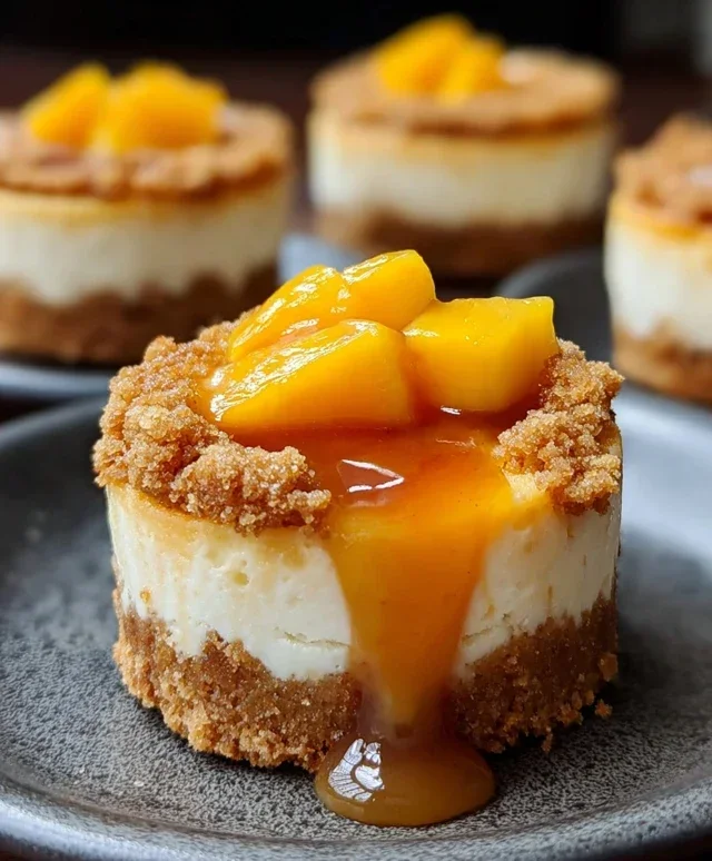 Peach Cobbler Mini Cheesecakes