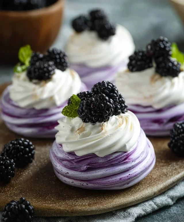 Blackberry Pavlovas