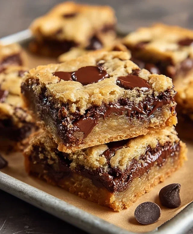 Gooey Chocolate Chip Cookie Bars