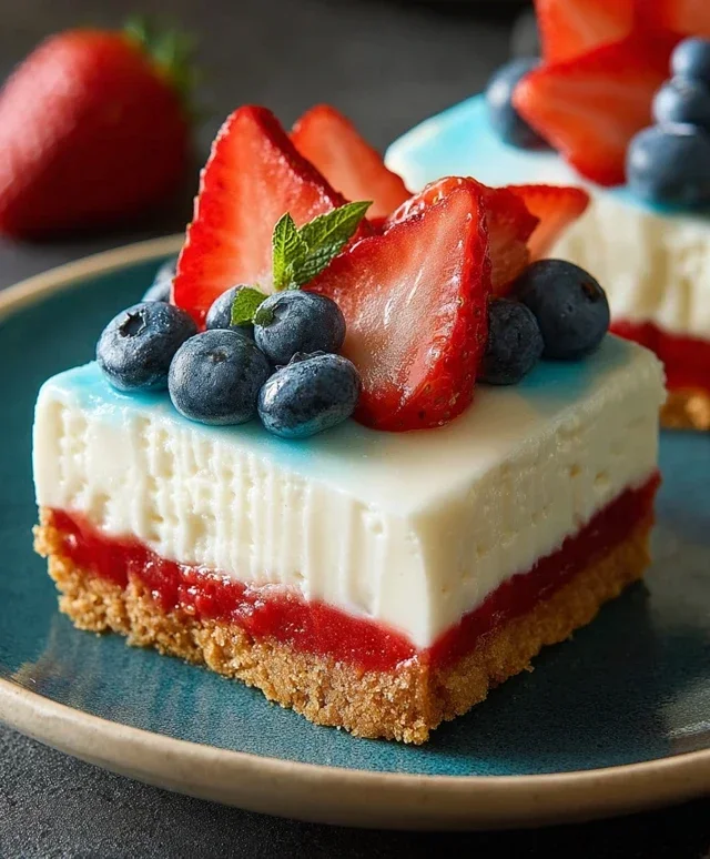 No Bake Patriotic Cheesecake