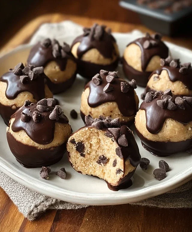 Chocolate-Dipped Cookie Dough Bites