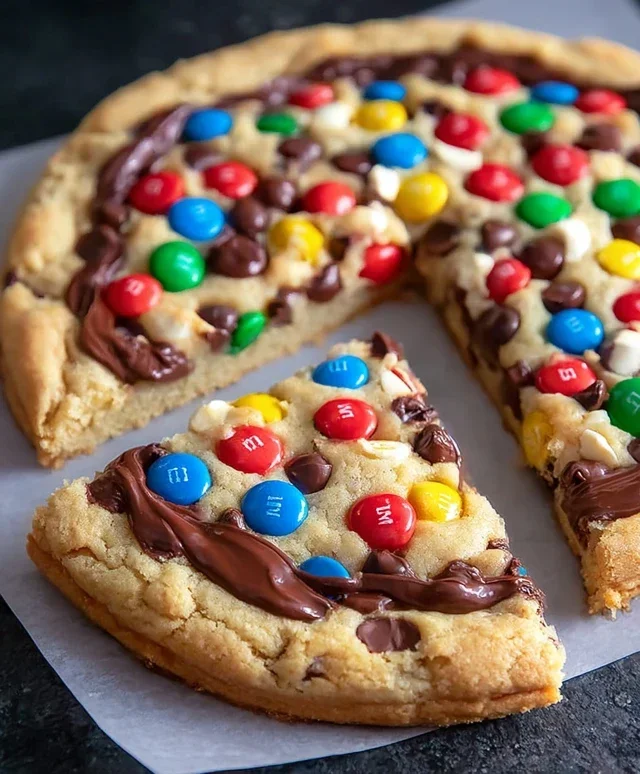M&M Cookie Pizza