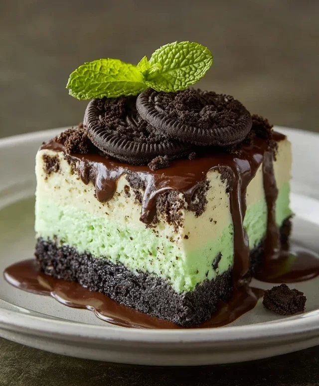 Mint Oreo Cheesecake Delight