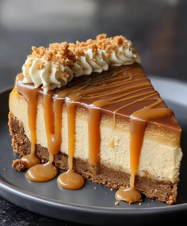 Cookie Butter Caramel Cheesecake