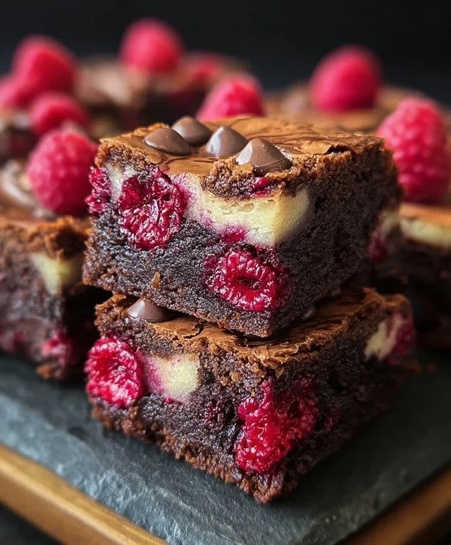 Raspberry Swirl Brownies