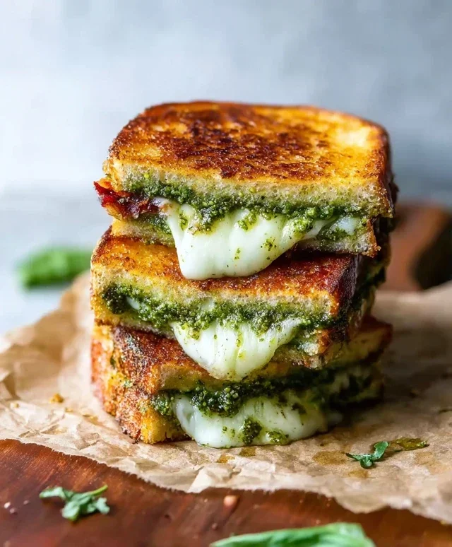 Sourdough Pesto Grilled Cheese