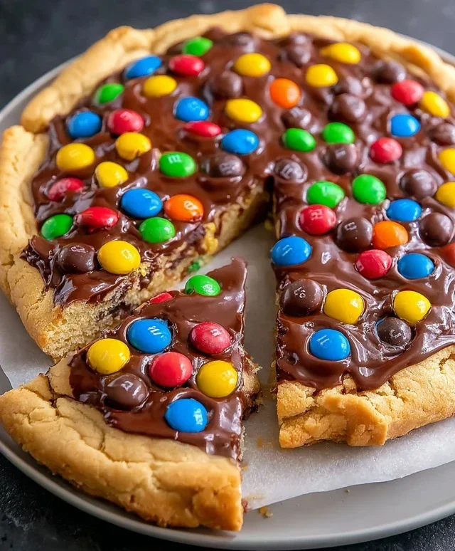 M&M Cookie Pizza