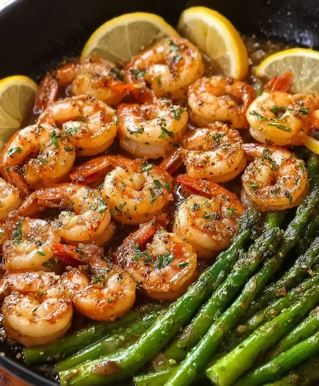 Lemon Garlic Shrimp and Asparagus (20-Minutes)