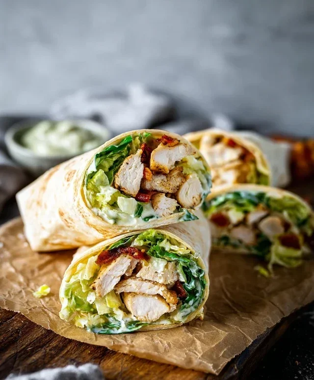 Chicken Caesar Wraps