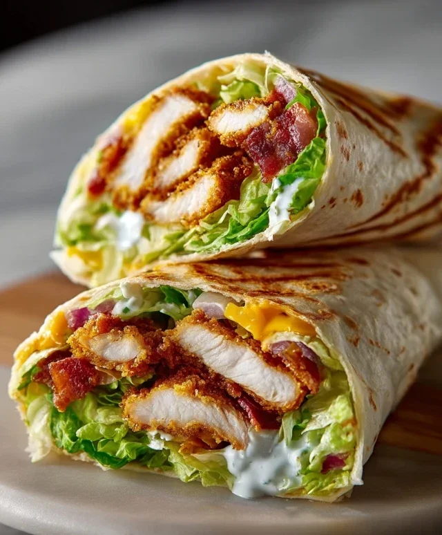 Crispy Chicken Beef Beef Bacon Ranch Wrap