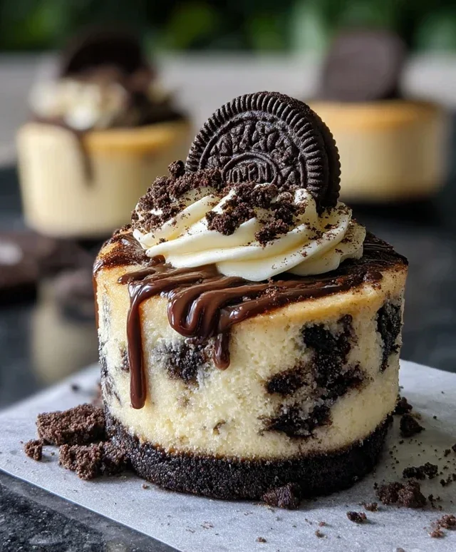 Oreo Overload Stuffed Mini Cheesecake