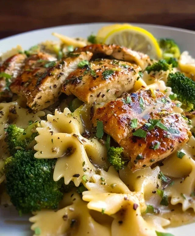 Cowboy Butter Lemon Bowtie Chicken with Broccoli Bliss