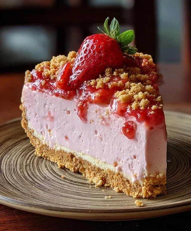 Strawberry Crunch Pink Cheesecake