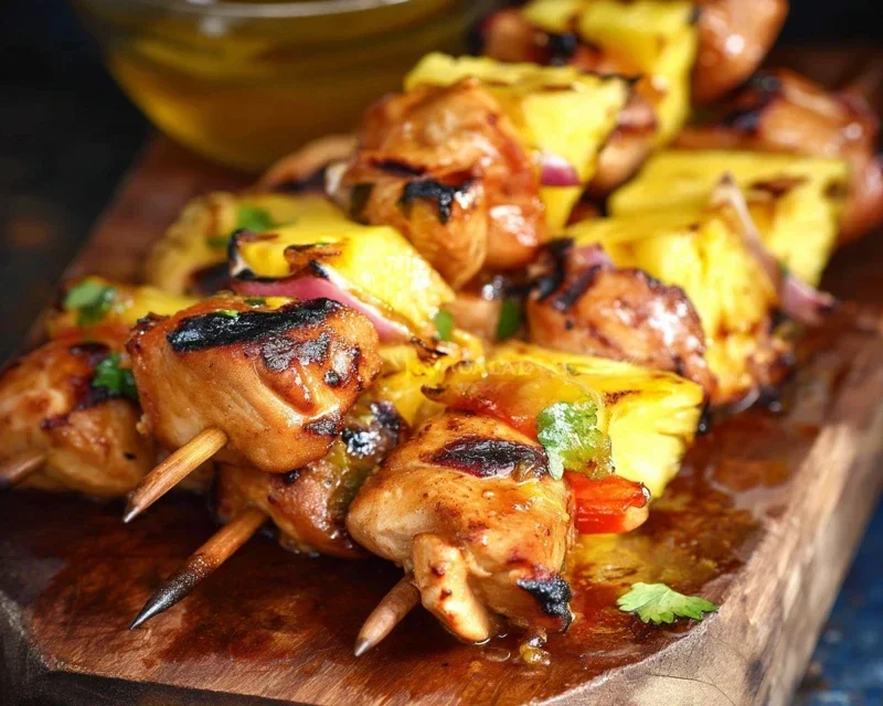 Pineapple Chicken Kebabs Recipe