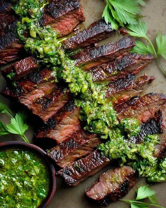 Skirt Steak Marinade Recipe with Chimichurri Recipe