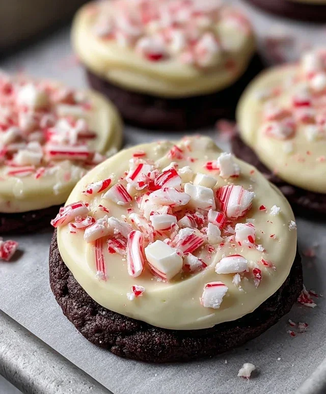 White Chocolate Peppermint Bark Cookies