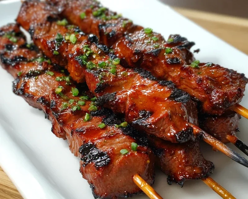 BBQ Beef Skewers with Filipino BBQ Marinade